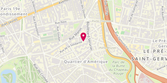 Plan de DIARRA Moussa, 32 Rue de la Solidarite, 75019 Paris