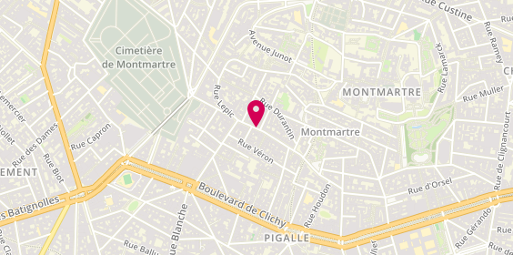 Plan de GAUDIN Jacky, 50 Rue des Abbesses, 75018 Paris
