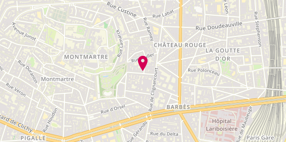 Plan de Boulangerie Raphaëlle, 10 Rue André Del Sarte Angle 1 Rue Feutrier, 75018 Paris