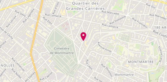 Plan de Menue, 26 Rue Damrémont, 75018 Paris