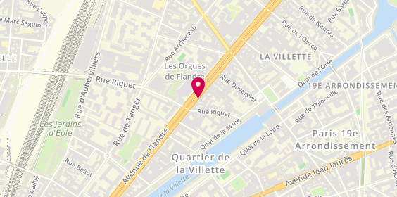 Plan de Traiteur Chêne, 68 avenue de Flandre, 75019 Paris
