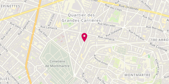 Plan de Sens Uniques, 44 Rue Damrémont, 75018 Paris