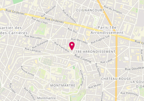 Plan de Mamma Roma, 2 Rue Francoeur, 75018 Paris