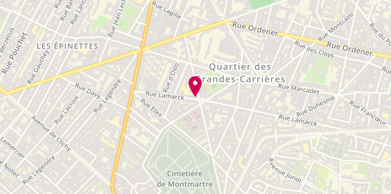 Plan de Boulangerie Lamarck, 142 Rue Lamarck, 75018 Paris