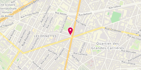 Plan de Léautey Traiteur, 83 avenue de Saint-Ouen, 75017 Paris