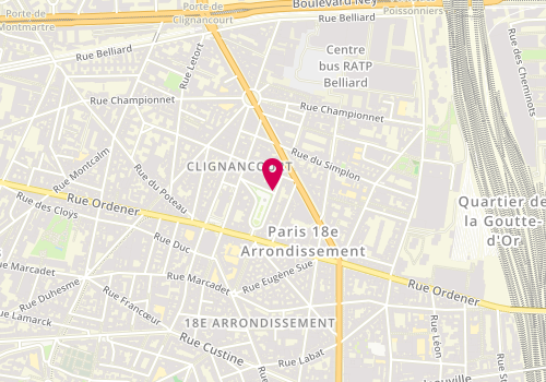 Plan de LEBRUN Annie, 24 Square de Clignancourt, 75018 Paris