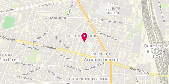 Plan de Boulangerie du Square, 50 Rue Hermel, 75018 Paris