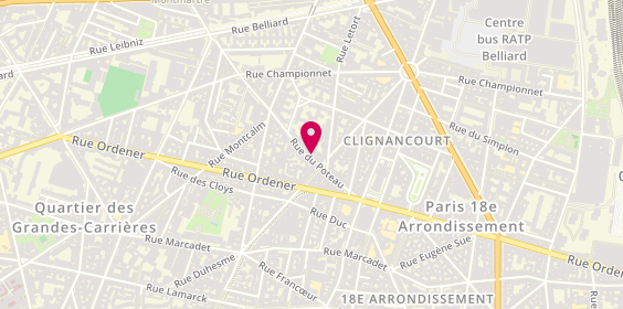 Plan de Le roi du Saucisson, 22 Rue du Poteau, 75018 Paris