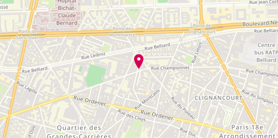 Plan de Traiteur le Kedjenou, 118 Rue Championnet, 75018 Paris