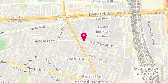 Plan de Champion, 55 Rue Championnet, 75018 Paris