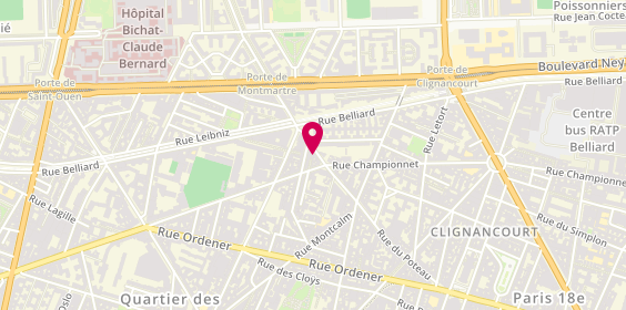 Plan de Delice Mezghenna, 73 Rue du Poteau, 75018 Paris