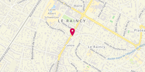 Plan de Boulangerie Maison Brieva, 100 avenue de la Résistance, 93340 Le Raincy