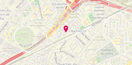 Plan de United Kitchens, Château de Nanterre - 75, Allée des Parfumeurs
24 Rue Becquet, 92000 Nanterre