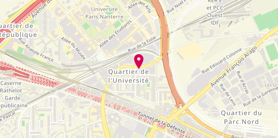 Plan de Baguette Eclair Nanterre Universite, 404 Boulevard des Provinces Francaises, 92000 Nanterre