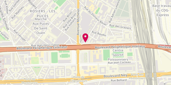 Plan de Asia Wok, 55 Rue des Entrepôts, 93400 Saint-Ouen-sur-Seine