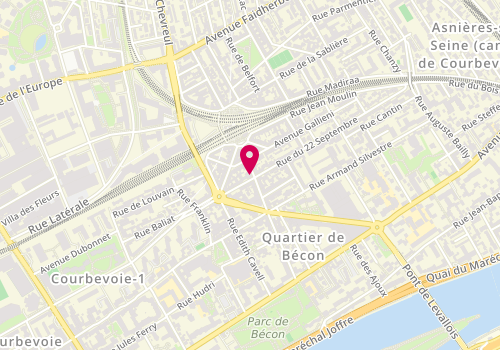 Plan de L'Atelier de Courbevoie, 45 avenue Pasteur, 92400 Courbevoie