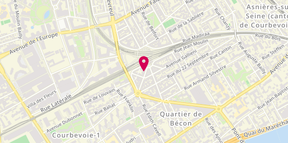 Plan de Aux Artisans de Neuilly, 11 Avenue Liberté, 92400 Courbevoie