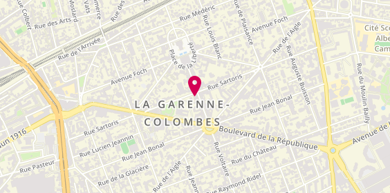 Plan de Copains Comme Cochons, 12 Rue Voltaire, 92250 La Garenne-Colombes