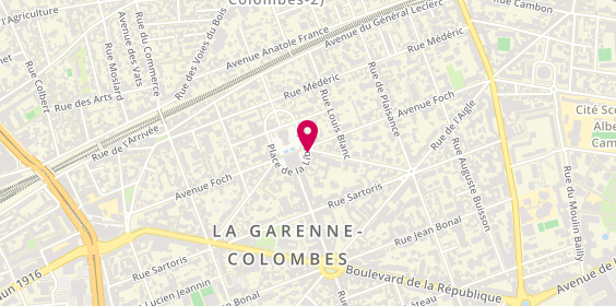Plan de Traiteur Chez Lin, 9 place de la Liberté, 92250 La Garenne-Colombes
