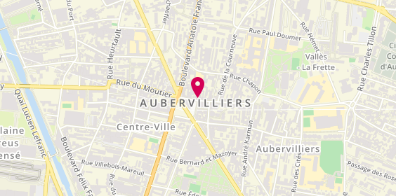 Plan de Aux Saveurs du Moutier, 16 Rue du Moutier, 93300 Aubervilliers