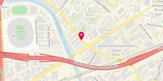 Plan de L'étoile, 105 Rue Saint-Denis, 93300 Aubervilliers