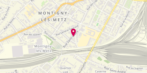 Plan de Prettysweet, 16 Rue Saint-Ladre, 57950 Montigny-lès-Metz
