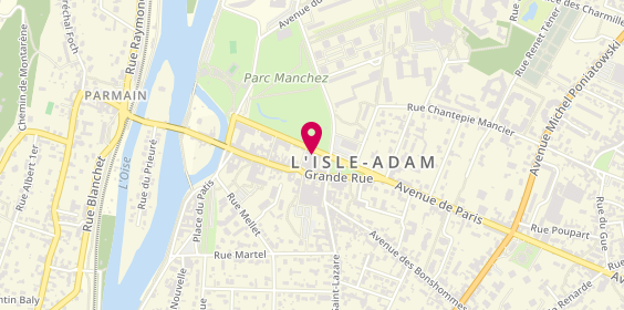 Plan de L'Atelier Restaurant, 24 avenue des Écuries, 95290 L'Isle-Adam
