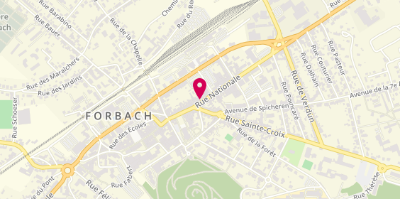 Plan de Boulangerie Patisserie Philippe, 63 Rue Nationale, 57600 Forbach