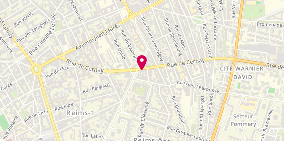 Plan de Au Cul de Poule Chez Vous, 70 Rue de Cernay, 51100 Reims