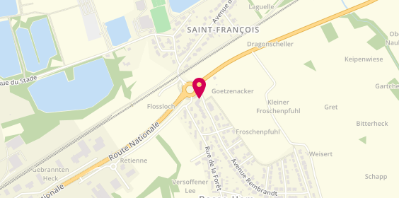 Plan de Boulangerie le Fournil Hamois, 2 Place Auguste Renoir
Avenue Rembrandt, 57970 Basse-Ham
