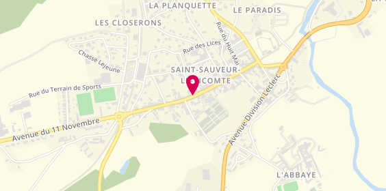 Plan de Boulangerie David Hamel, 60 Rue Bottin Desylles, 50390 Saint-Sauveur-le-Vicomte