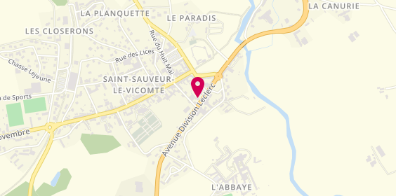 Plan de La Paella de Romaing, 12 avenue Division Leclerc, 50390 Saint-Sauveur-le-Vicomte
