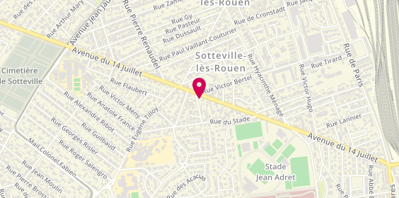 Plan de Le meringué, 75 avenue du 14 Juillet, 76300 Sotteville-lès-Rouen