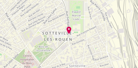 Plan de Charcuterie Leger, 427 Rue Garibaldi, 76300 Sotteville-lès-Rouen