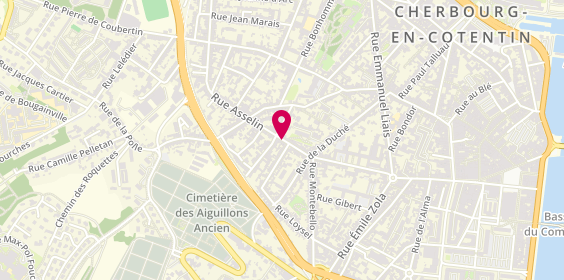 Plan de Boucherie LELONG David, 21 Rue Asselin, 50100 Cherbourg-en-Cotentin
