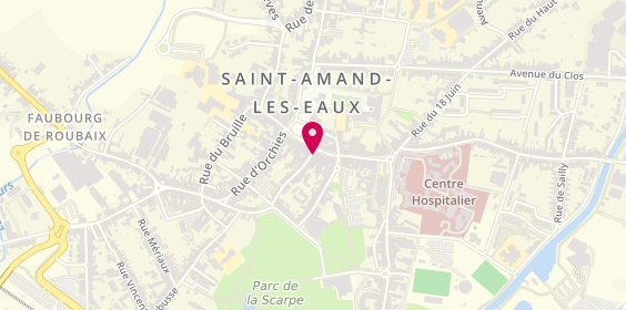 Plan de Au Péché Mignon, 18 Rue Thiers, 59230 Saint-Amand-les-Eaux