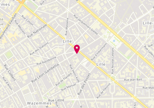Plan de Les Délices Siciliens, 113 Rue Léon Gambetta, 59000 Lille