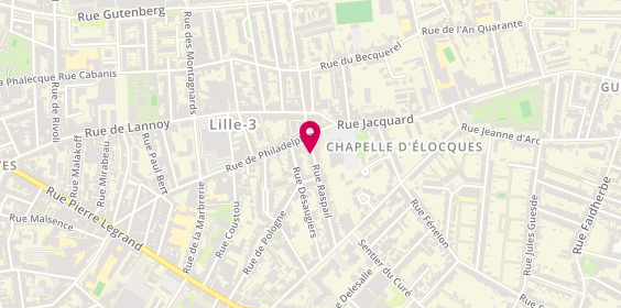 Plan de MOREAU Nicolas, 10 Rue Raspail, 59800 Lille