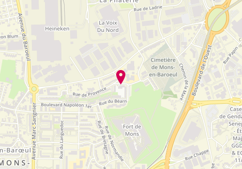Plan de La Gourmandise Monsoise, 2 Rue de Gascogne, 59370 Mons-en-Barœul