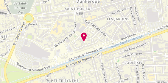 Plan de Chez Miguel, Résidence Bouchardon Apt 101
2 allée Jean-Baptiste Pigalle, 59430 Dunkerque